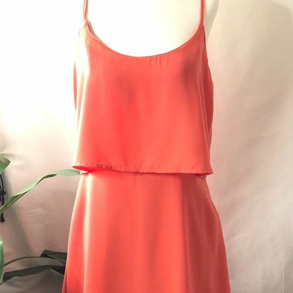 Abercrombie & Fitch | Flowy Coral Dress (size M) - Picture 2 of 11